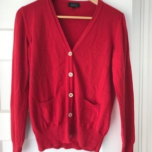 A.P.C. Red Cashmere Sweater
